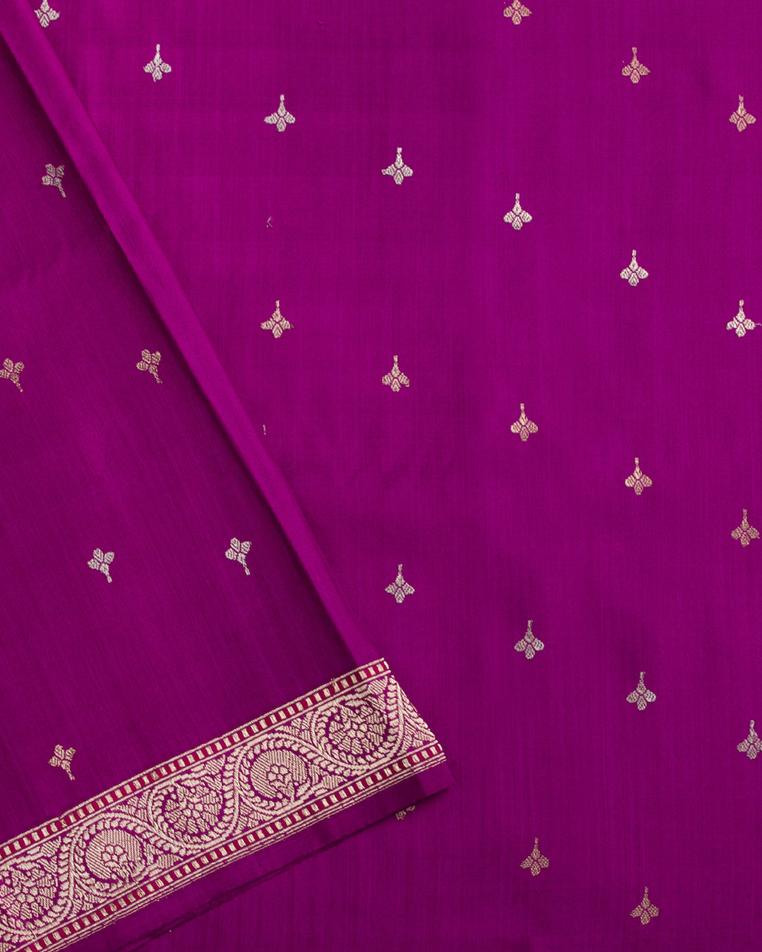 Magenta Handloom Pure Zari Banarasi Ektara Silk Saree - A58 - View 5