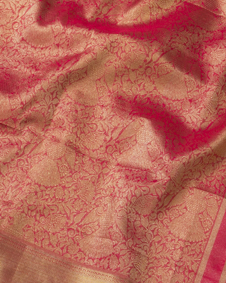 Red Pure Zari Kanchipuram Silk Saree - A22 - View 2